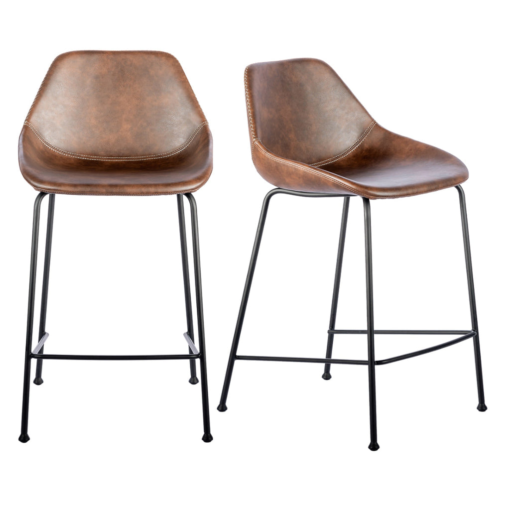 Corinna Counter Stool - Brown,Set of 2