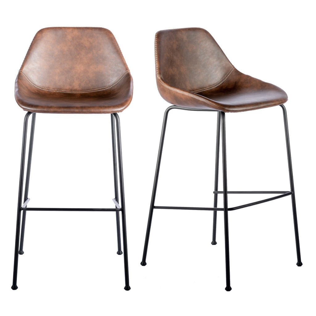 Corinna Bar Stool - Brown,Set of 2