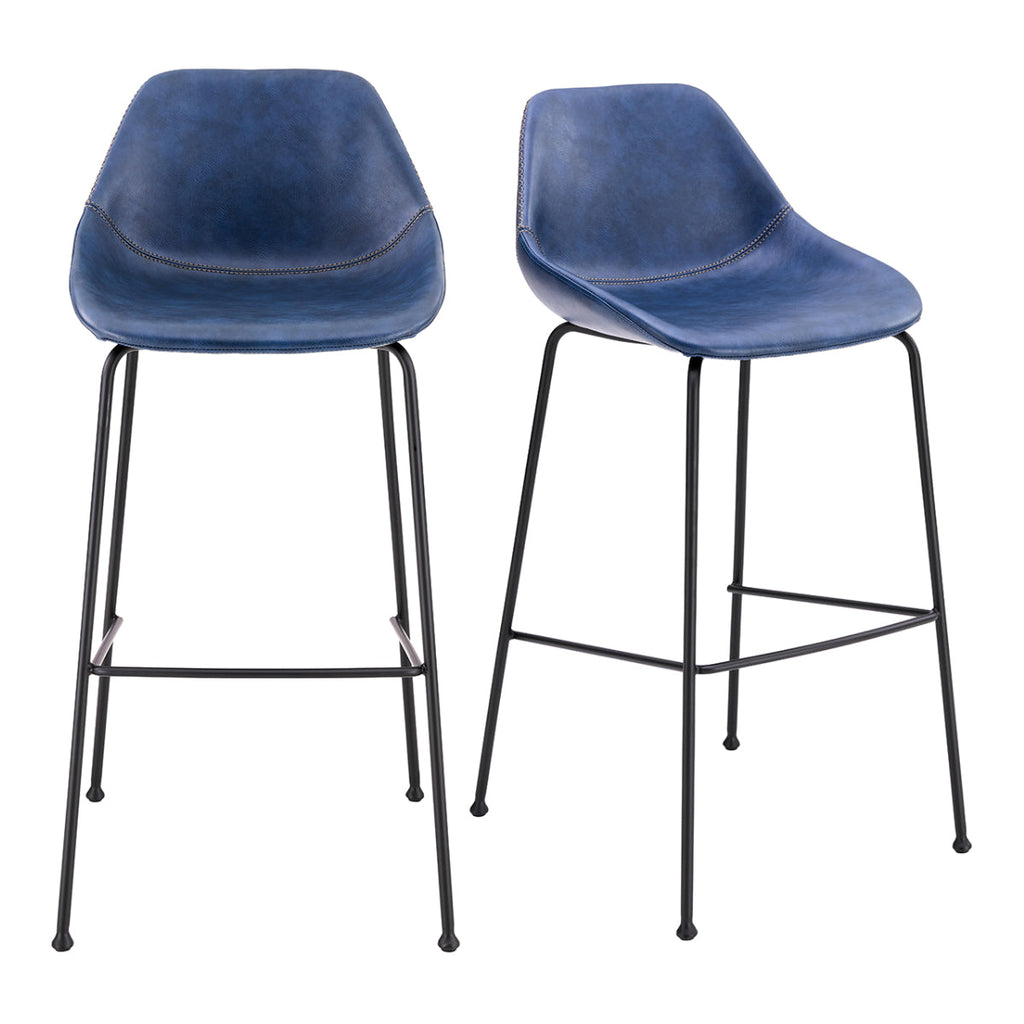 Corinna Bar Stool - Dark Blue,Set of 2