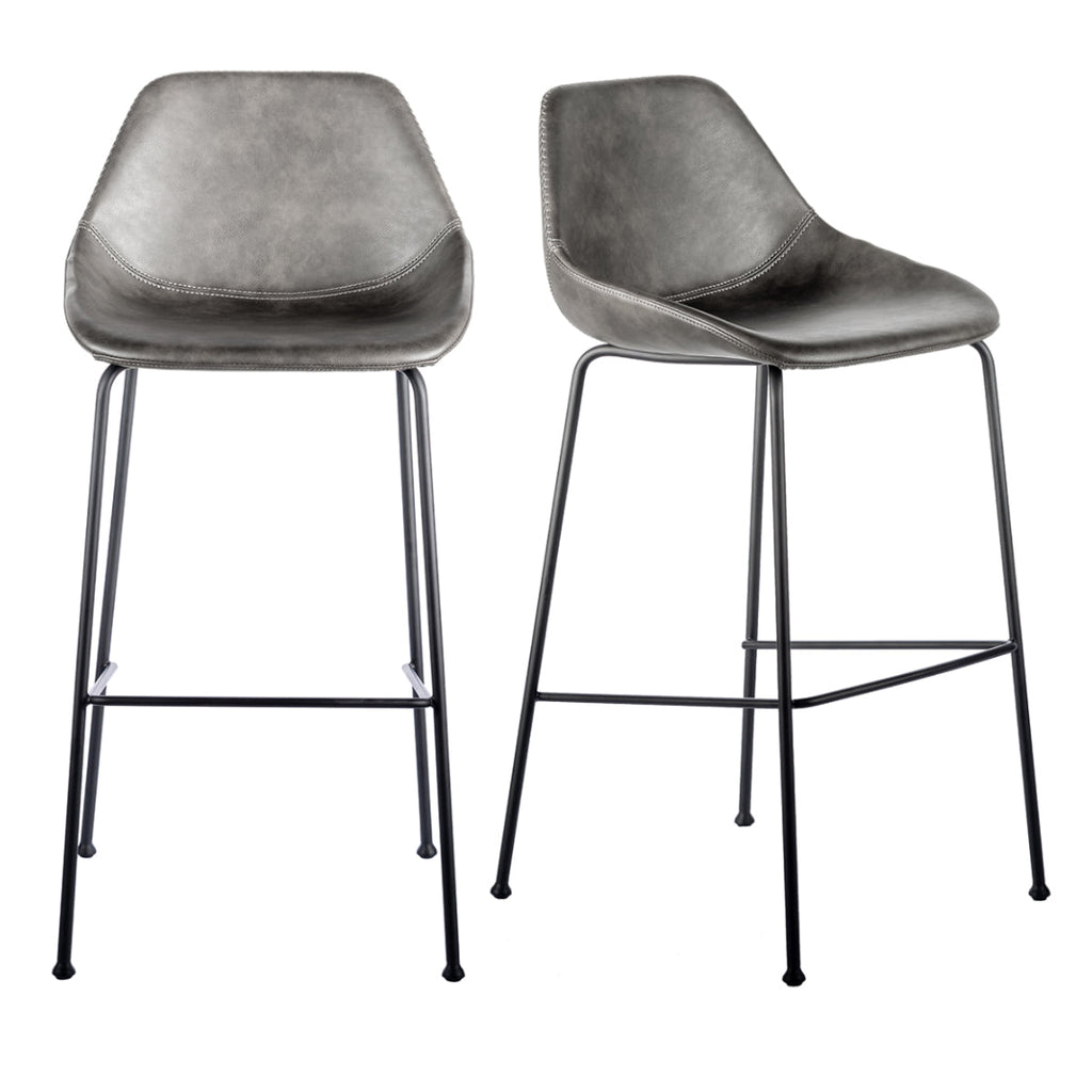 Corinna Bar Stool - Dark Grey,Set of 2