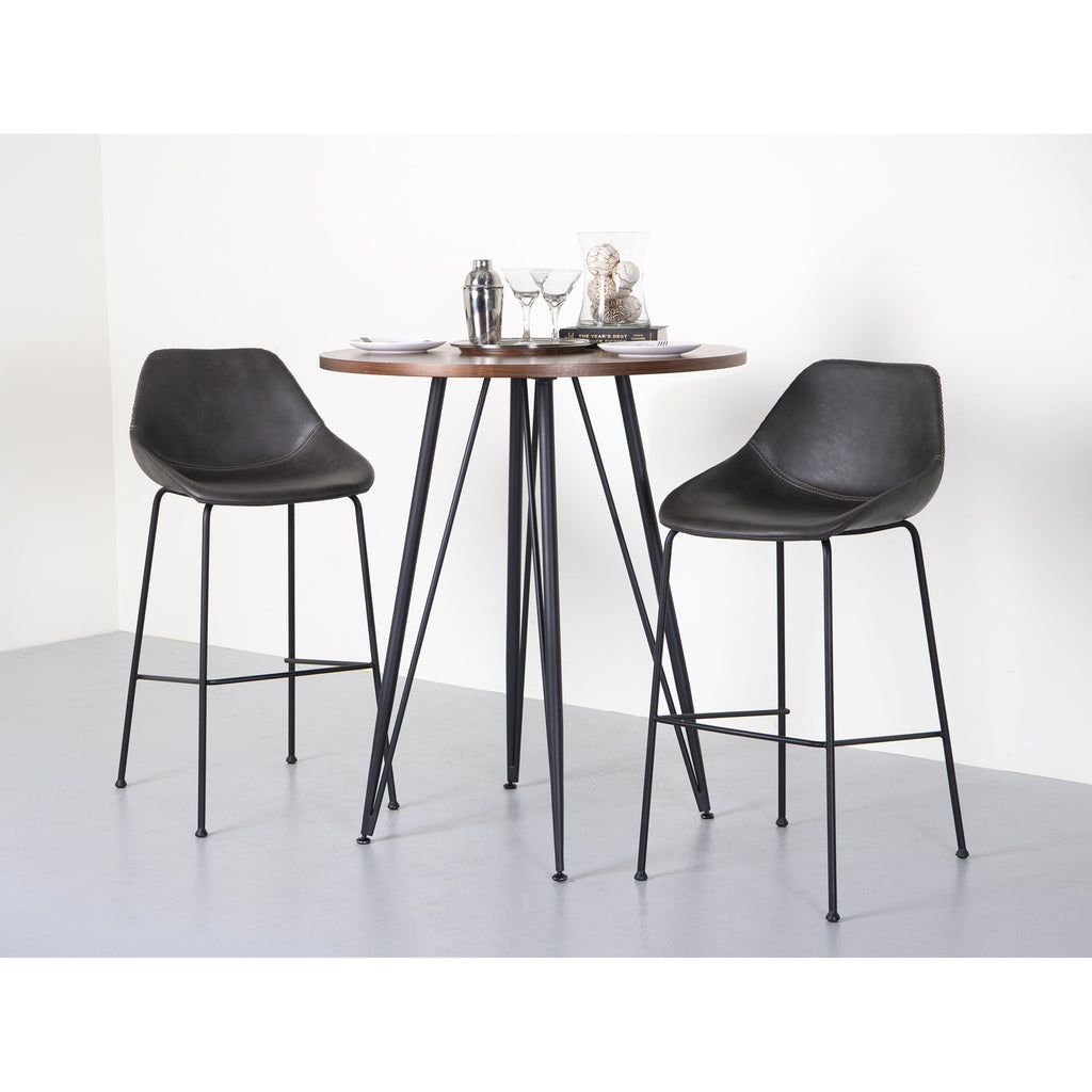 Corinna Bar Stool - Dark Grey,Set of 2