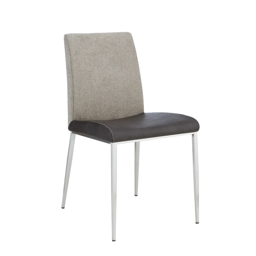 Rasmus Side Chair - Dark Grey,Light Brown,Set of 2