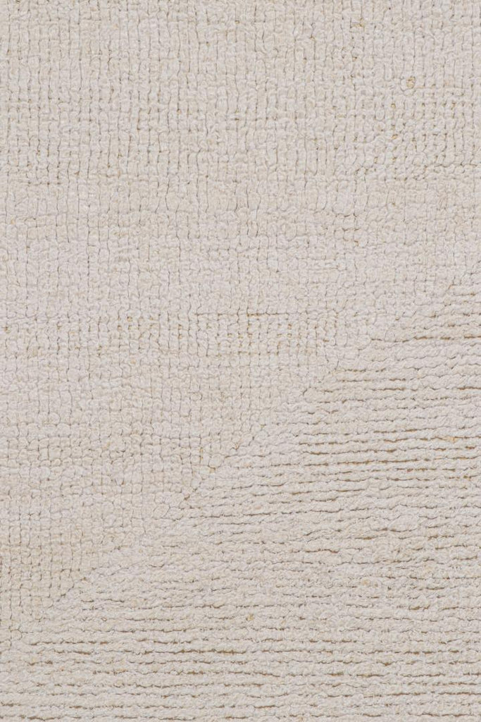 Contemporary Rug in White with Subtle Circle Pattern - Harmony