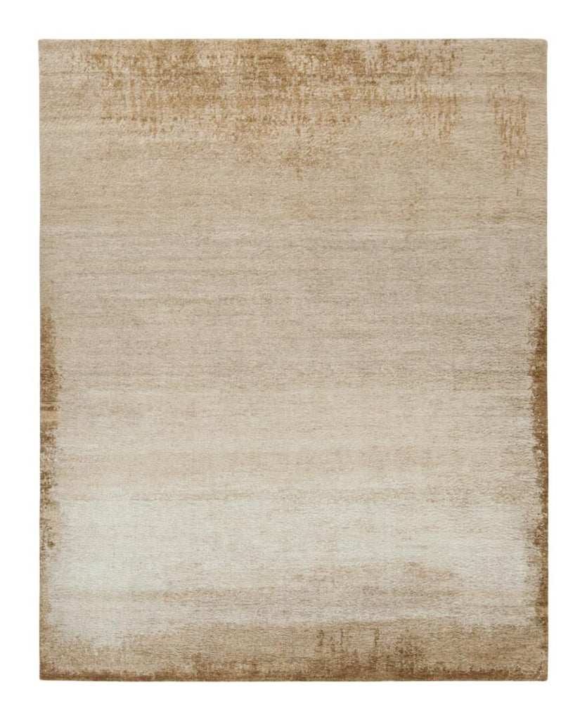 Contemporary Textural Rug in Beige-Brown High Pile