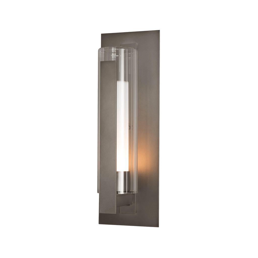 Vertical Bar Fluted Glass Large Outdoor Sconce