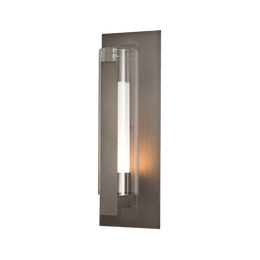 Vertical Bar Fluted Glass Large Outdoor Sconce