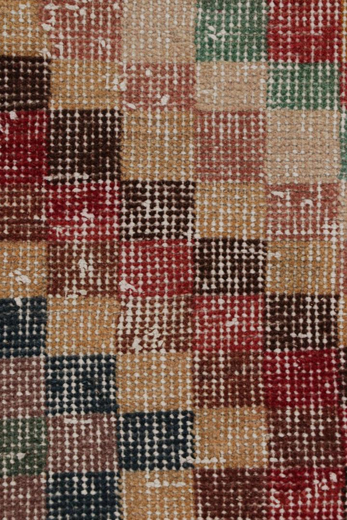 Vintage Zeki Muren Runner Rug In Polychrome Geometric Pattern 2x8