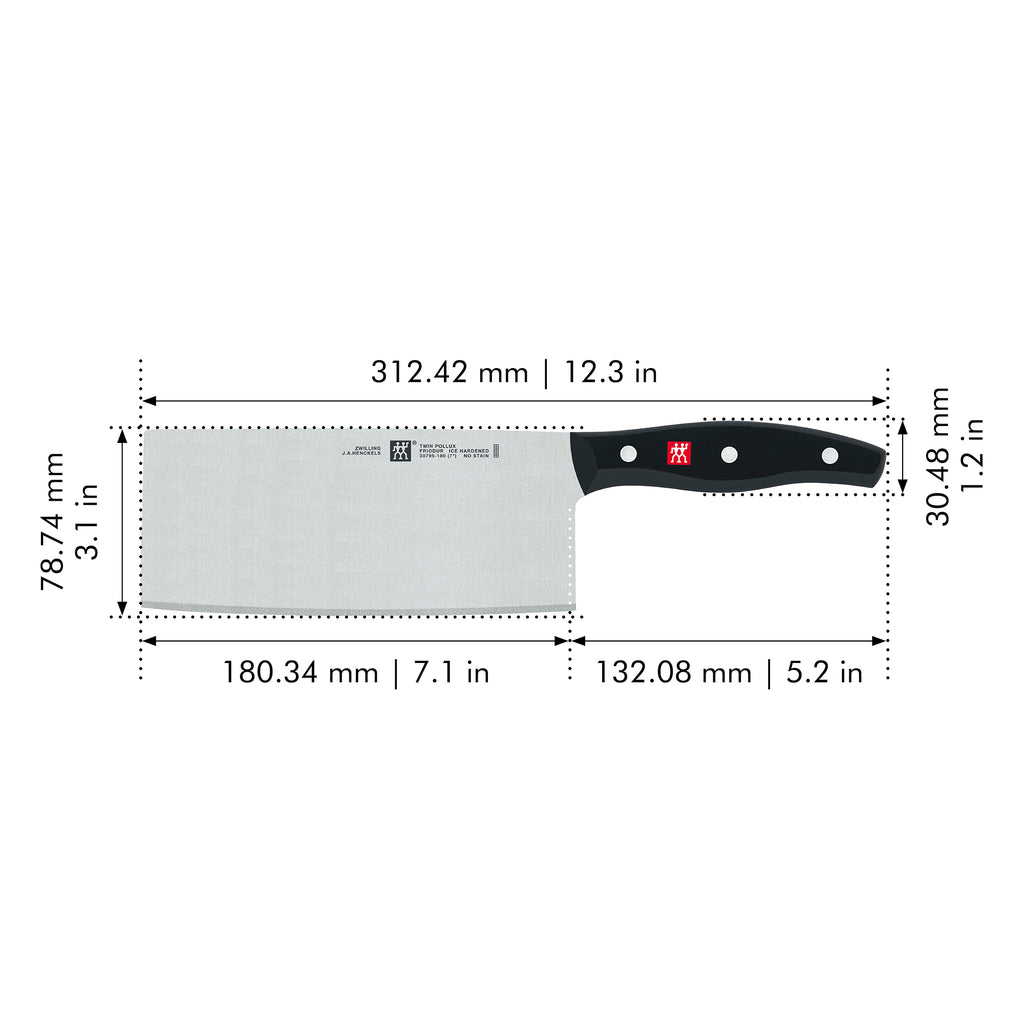 7" Chinese Chef's Knife/Vegetable Cleaver Twin Signature