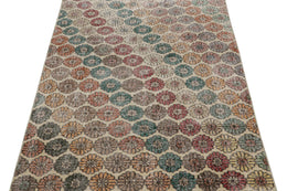 Vintage Zeki Muren Rug With Polychromatic Floral Pattern