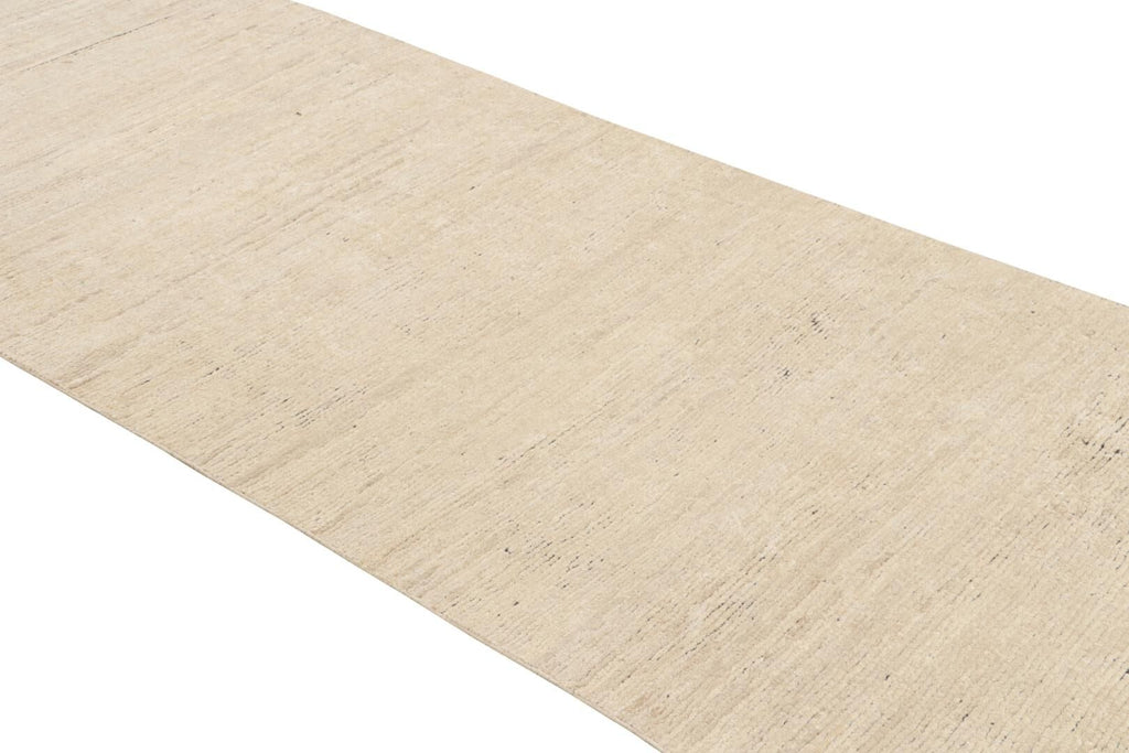 Contemporary Textural Runner in Beige Tones