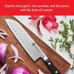 7" Hollow Edge Santoku Knife Professional "S"