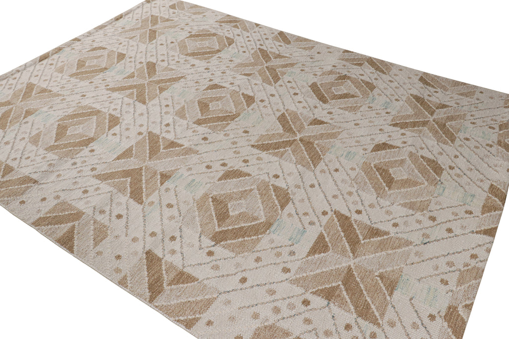 Scandinavian Rug With Geometric Patterns 8x10