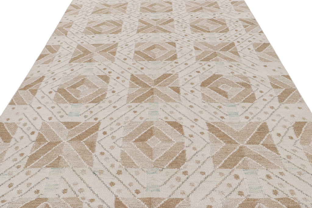 Scandinavian Rug With Geometric Patterns 8x10