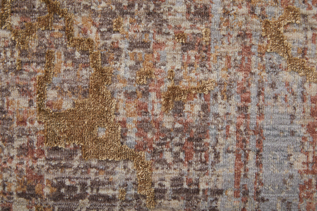 Pryor Modern Abstract Brown Taupe Tan Area Rug (7'10" x 10')