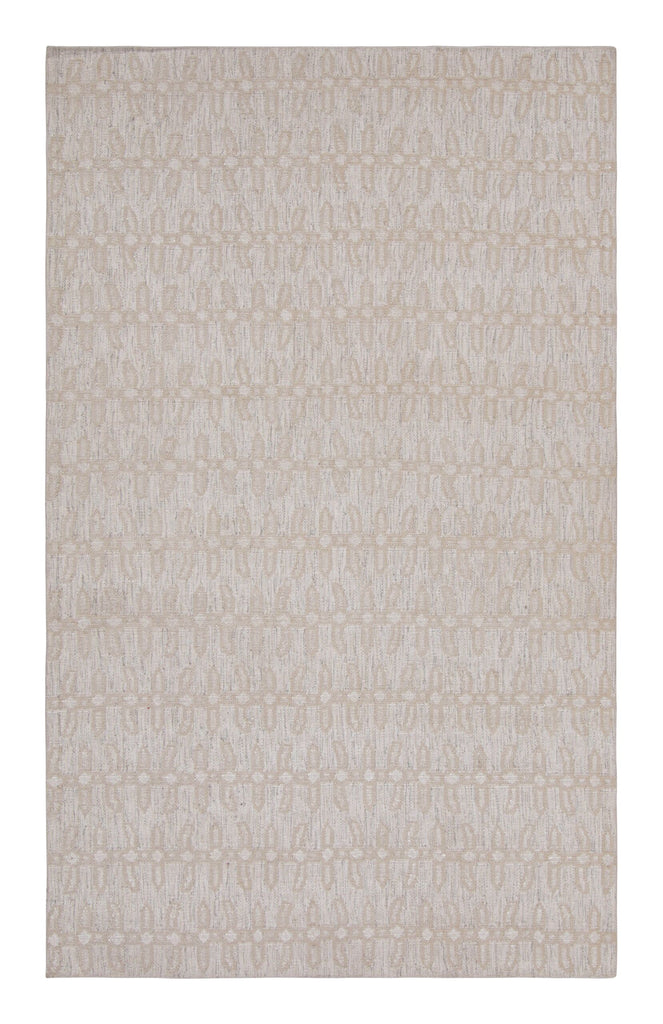 Scandinavian Rug In White With Floral Patterns