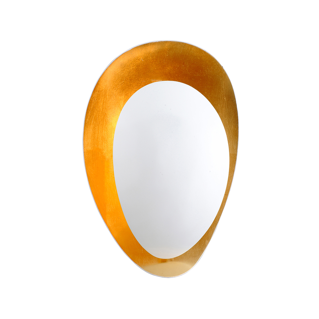 Ginger Wall Sconce - White And Gold Leaf