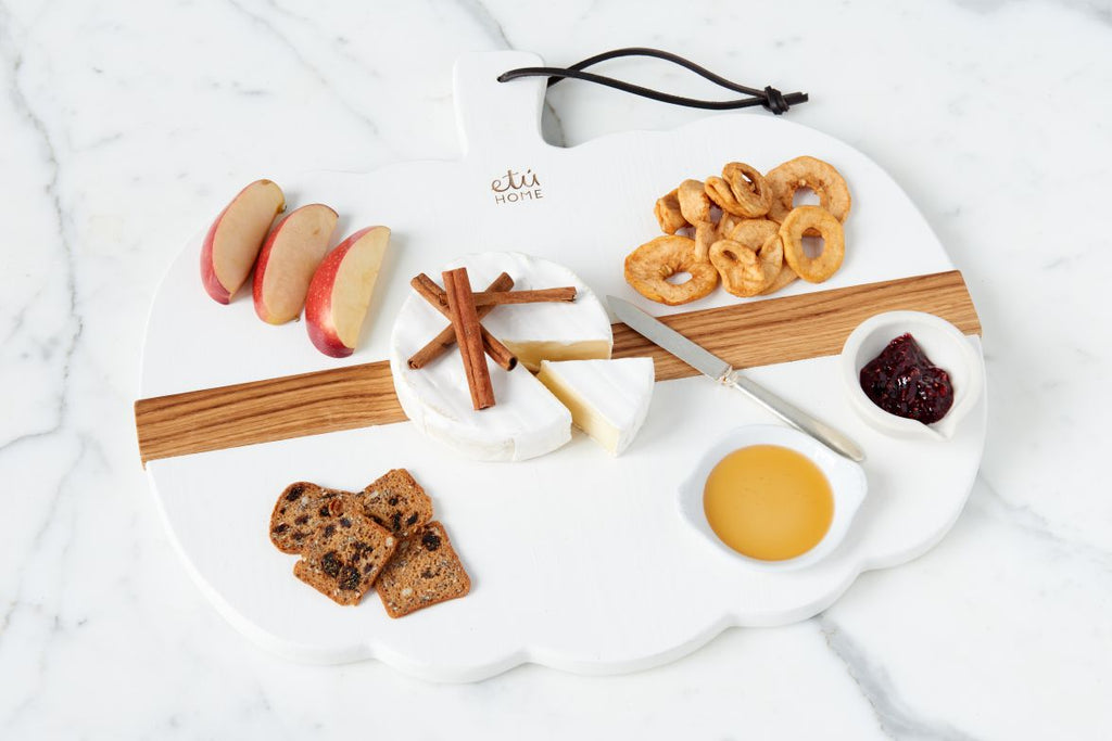 White Mod Pumpkin Charcuterie Board