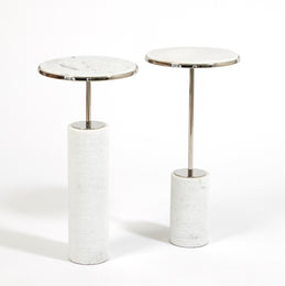 Short Cored Marble Table : Short Cored Marble Table (Nickel)