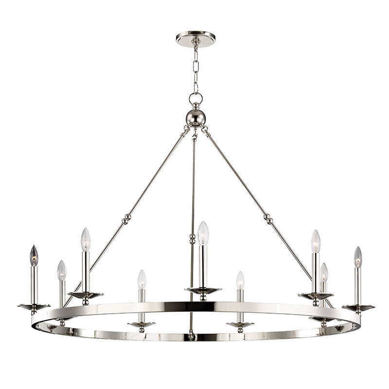 Allendale Chandelier 33" - Polished Nickel