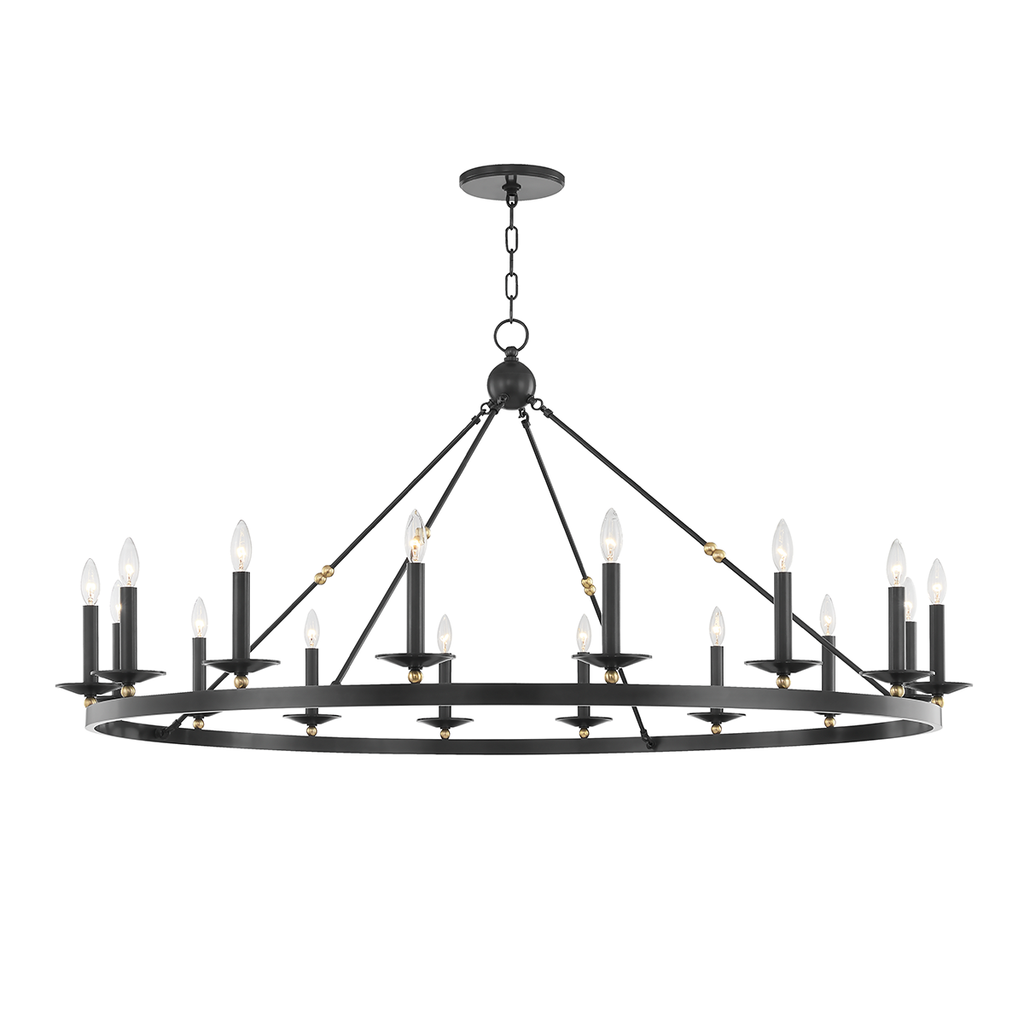 Allendale Chandelier 27" - Aged Old Bronze