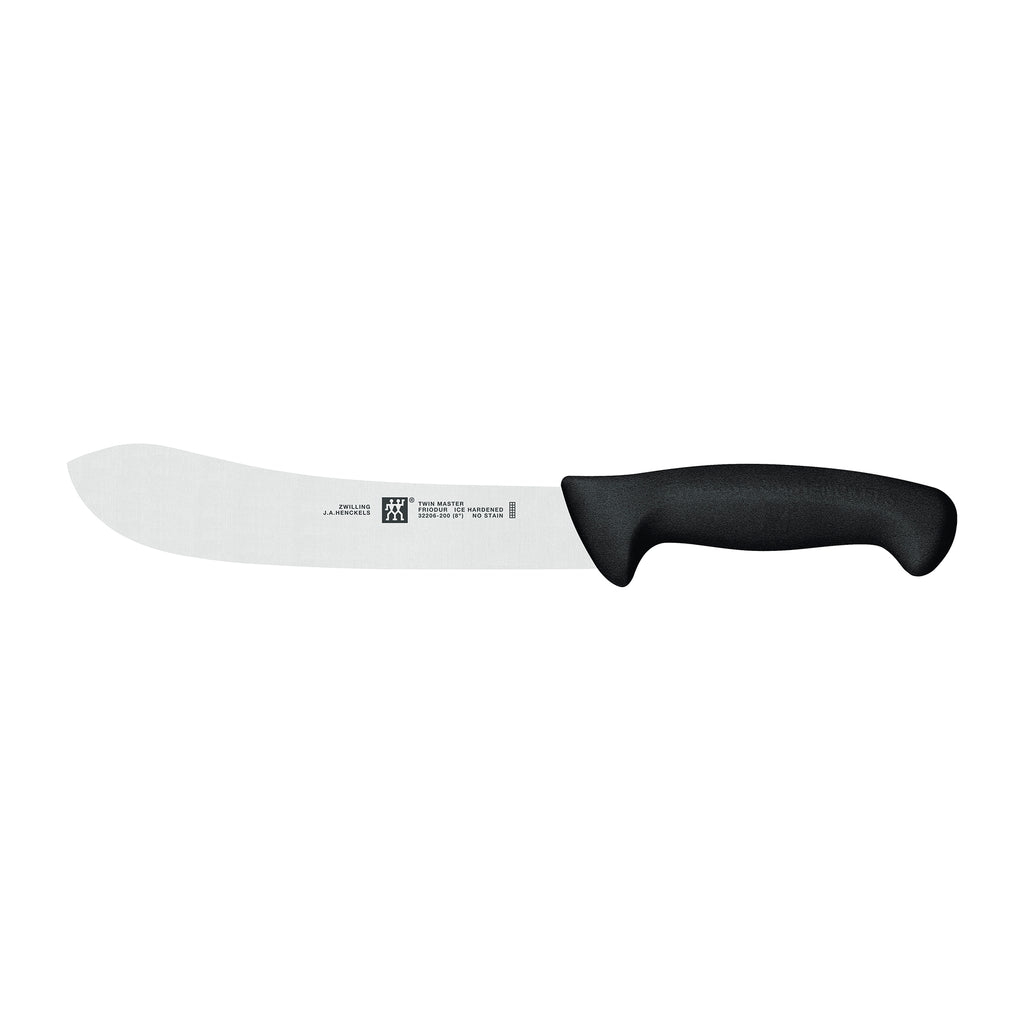 8" Pro Butcher Knife - Black Handle Twin Master