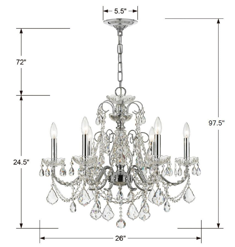 Imperial 6 Light Chandelier