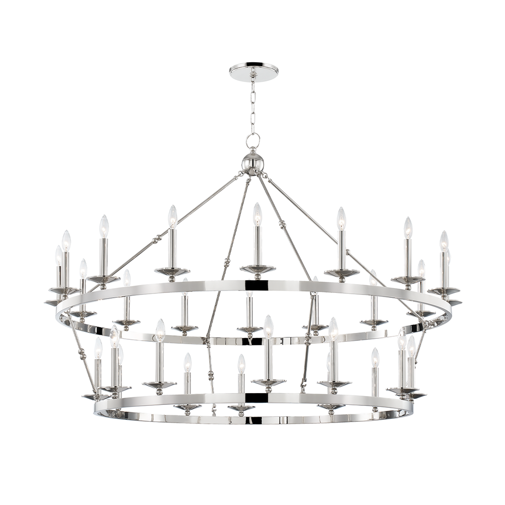 Allendale Chandelier 40" - Polished Nickel