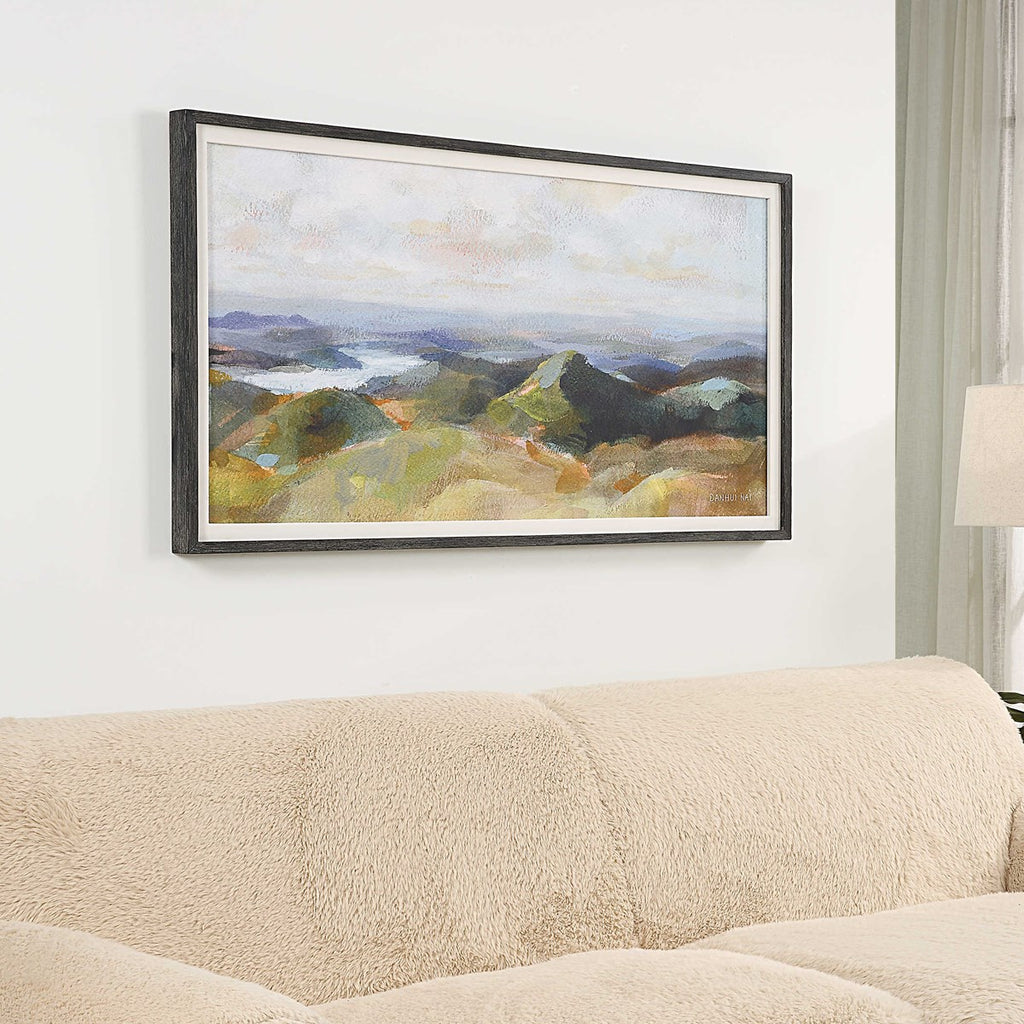 Above The Lakes Framed Print