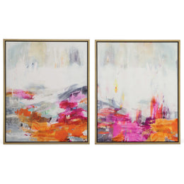 Color Theory Framed Canvases, Set of 2