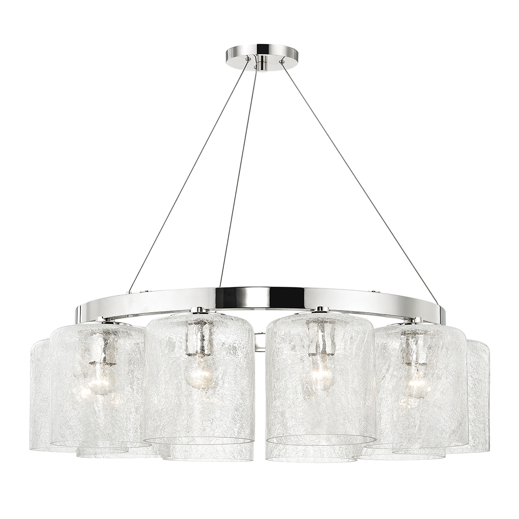 Charles Chandelier 34" - Polished Nickel