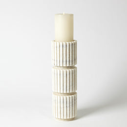 Channel Pillar Holder : Channel Pillar Holder (Large / White Marble)