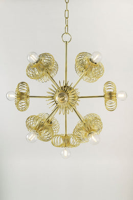 Serena Chandelier 32" - Polished Nickel