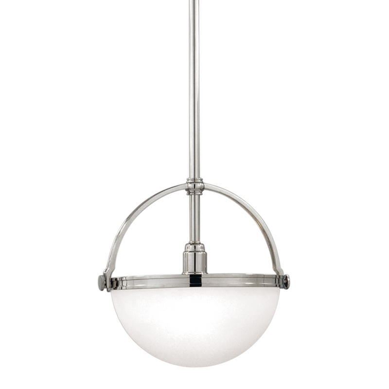 Stratford Pendant 12" - Polished Nickel