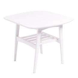 Carmela Square Side Table - White