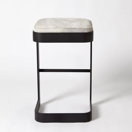 Regan High Bar Stool with Grey Hair, Graphite