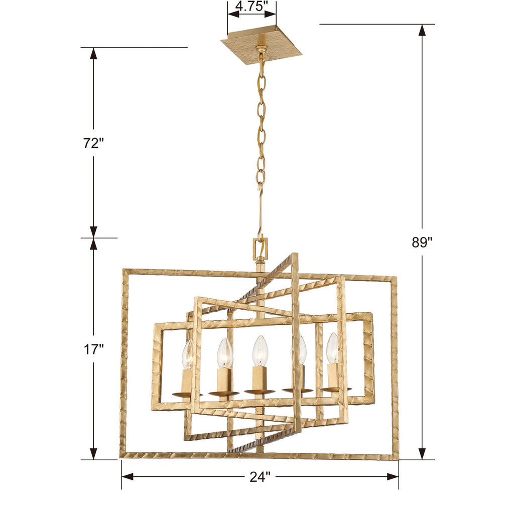 Capri 7 Light Lantern Chandelier