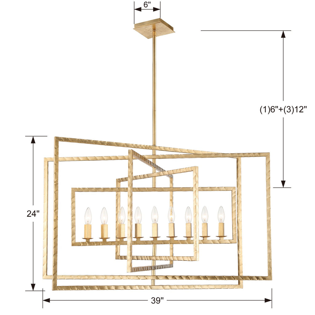 Capri 9 Light Chandelier