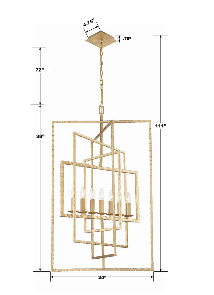 Capri 7 Light Lantern Chandelier