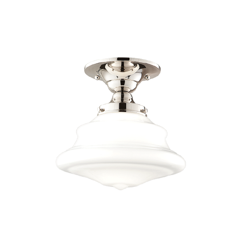 Petersburg Semi Flush 8" - Polished Nickel