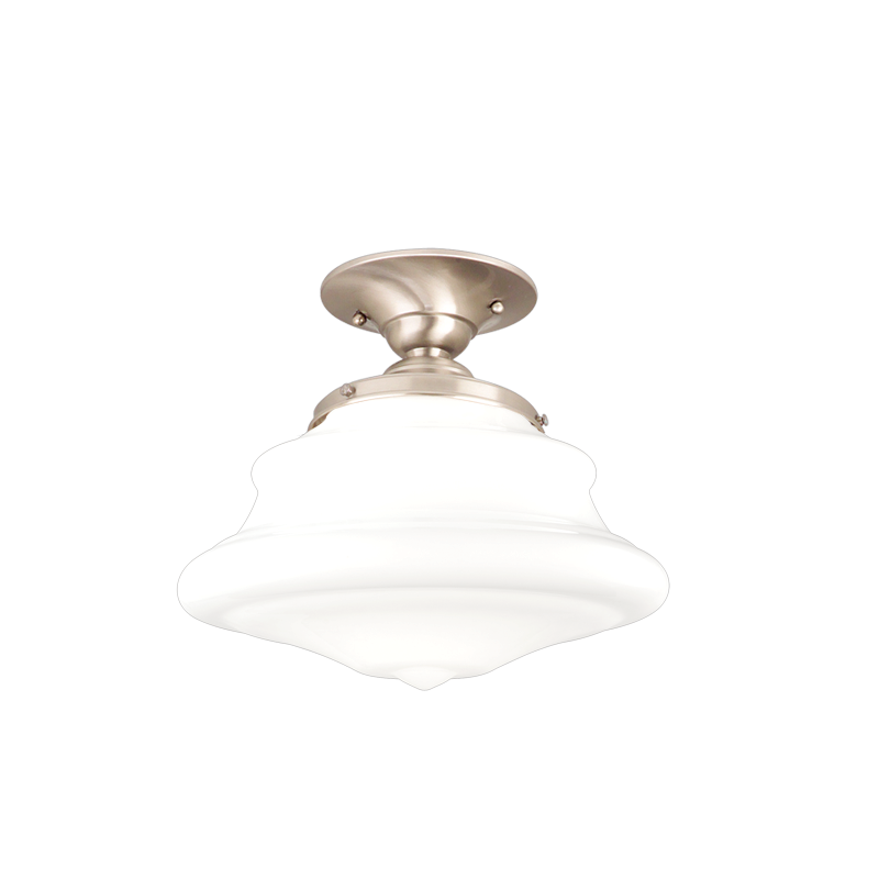 Petersburg Semi Flush 8" - Satin Nickel