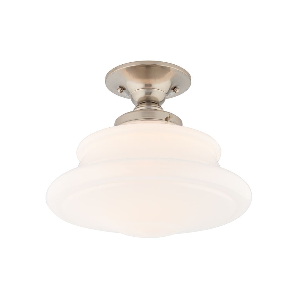 Petersburg Semi Flush 10" - Satin Nickel