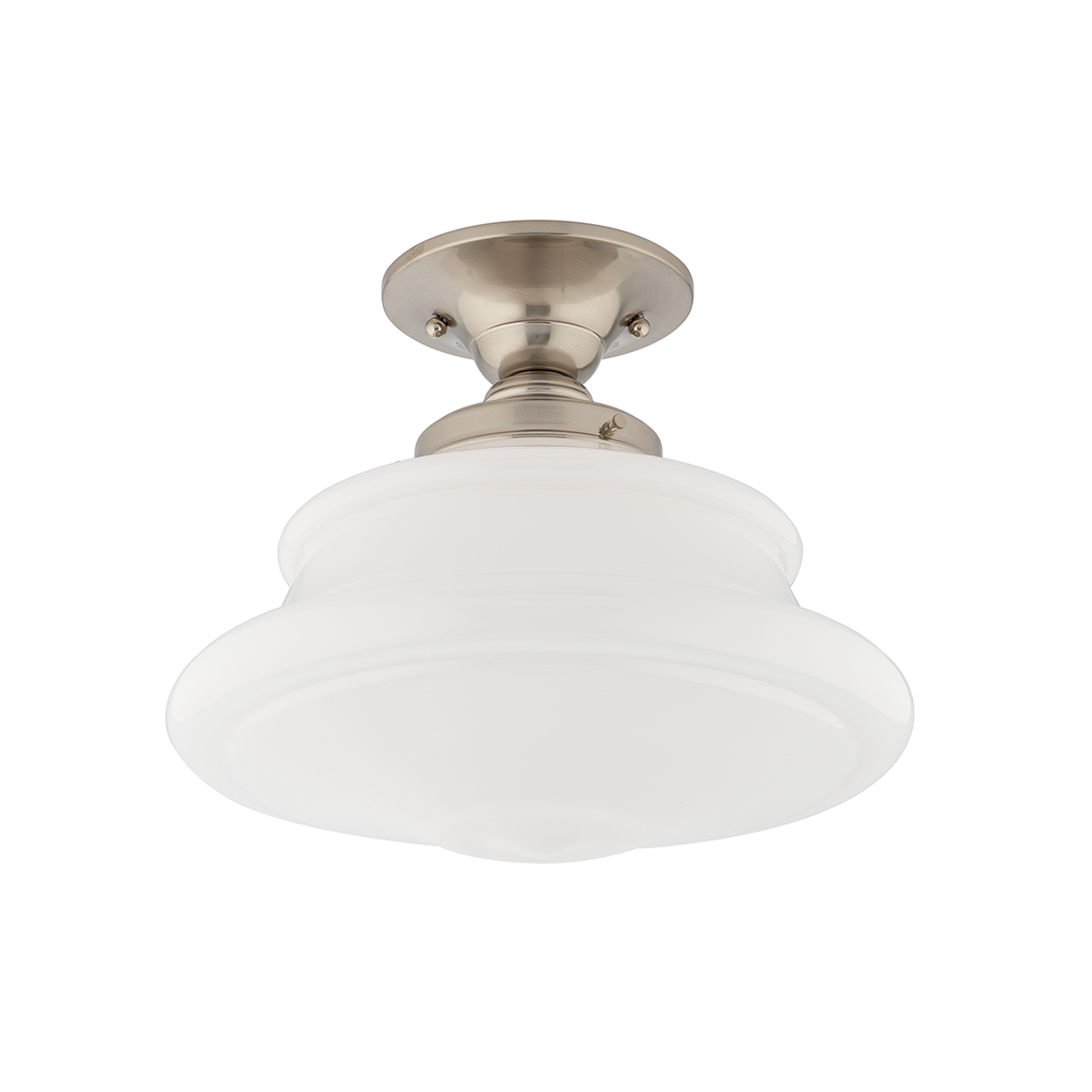 Petersburg Semi Flush 10" - Satin Nickel