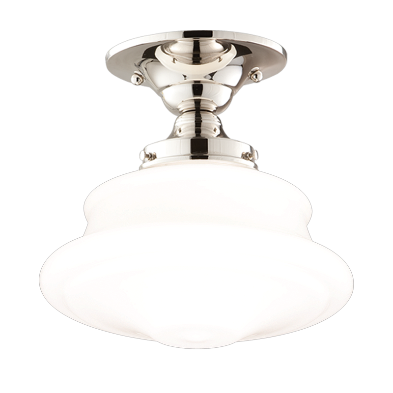 Petersburg Semi Flush 12" - Polished Nickel