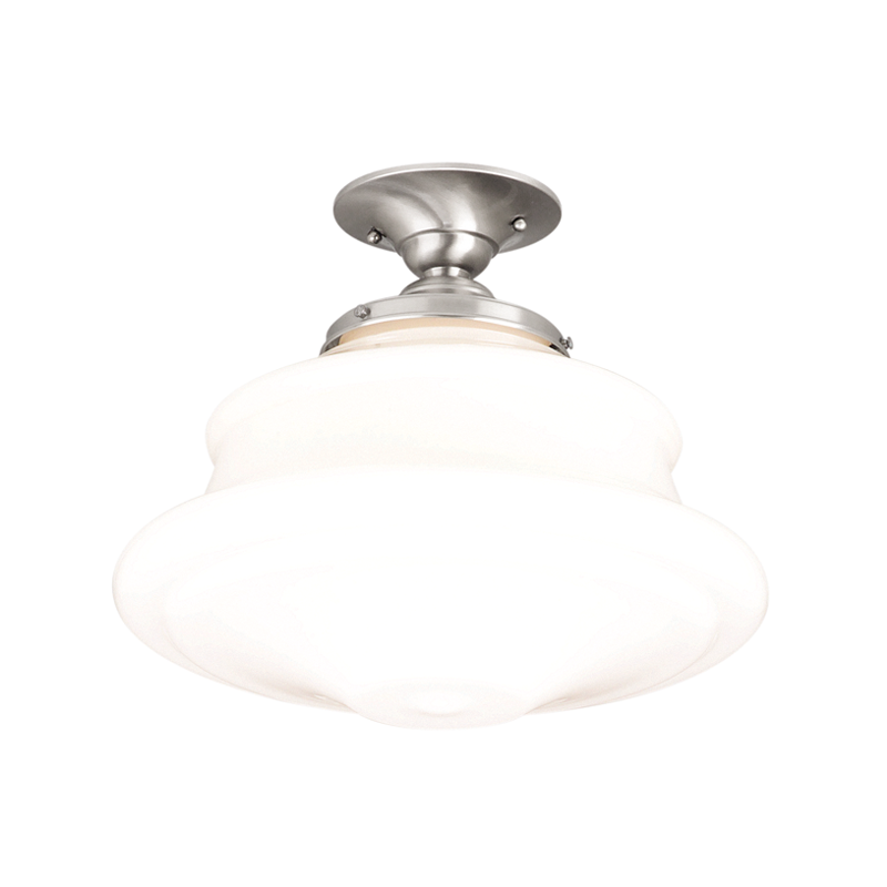 Petersburg Semi Flush 12" - Satin Nickel