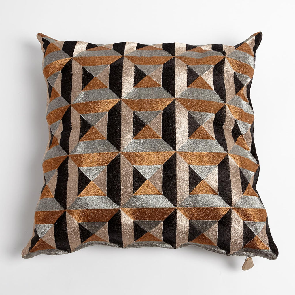 Triangle Marquetry Pillow