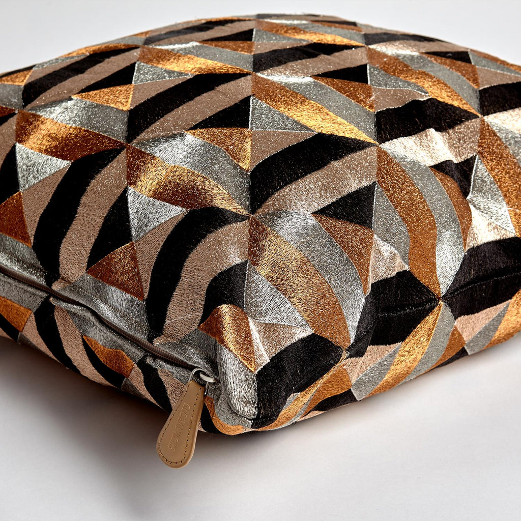 Triangle Marquetry Pillow