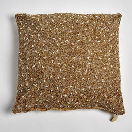 Golden Beaded Pillow