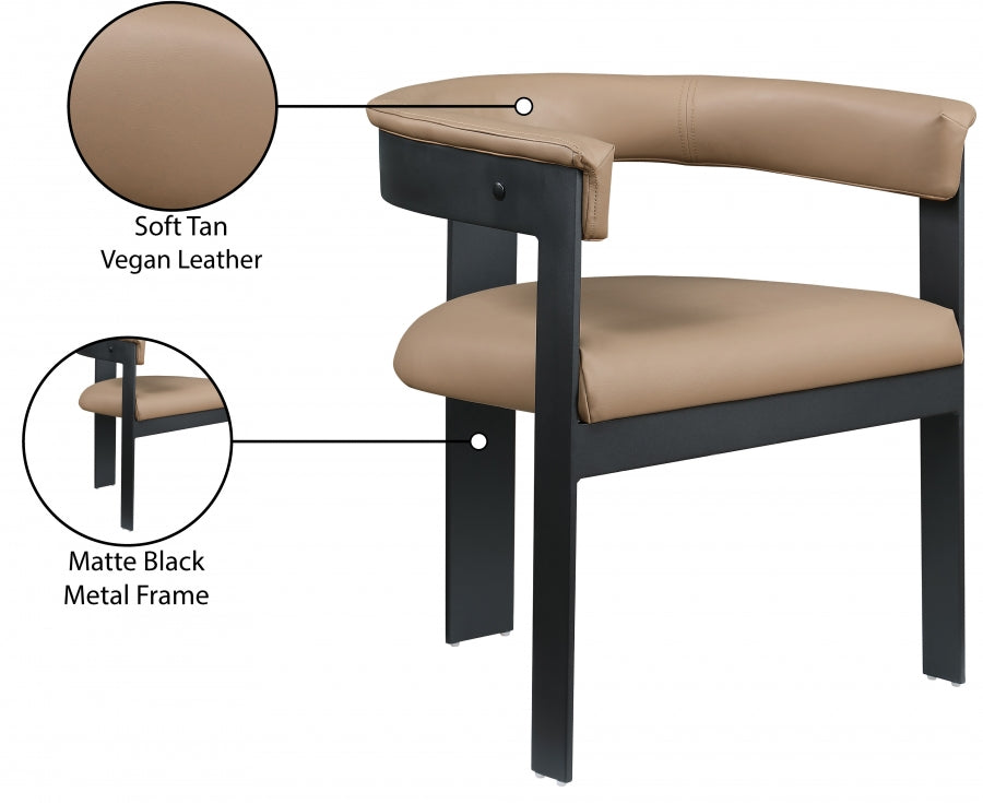 Romeo Vegan Leather Dining Chair, Set of 2