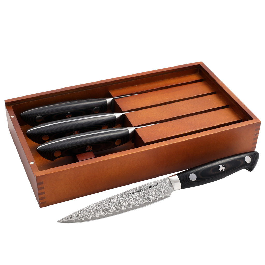 4-Piece Steak Knife Set Kramer - Euroline Stainless Damascus Collection