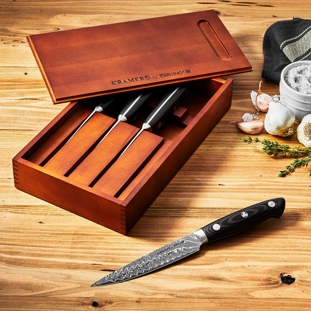 4-Piece Steak Knife Set Kramer - Euroline Stainless Damascus Collection